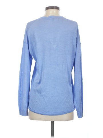 Theory Long Sleeve Silk Top (view 2)