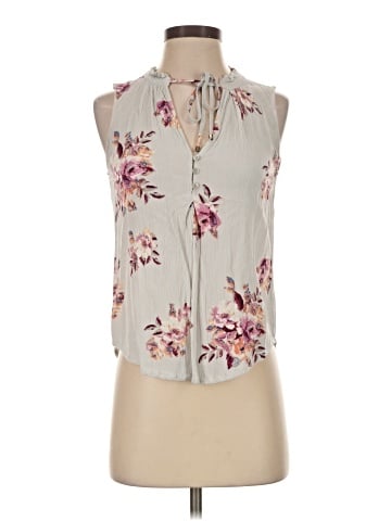 Pink Clover Sleeveless Blouse (view 1)