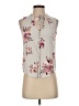 Pink Clover 100% Rayon Floral Gray Sleeveless Blouse Size XS - photo 1