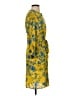 CAbi 100% Polyester Print Yellow Casual Dress Size S - photo 4