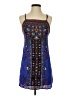 Ecote 100% Rayon Paisley Blue Cocktail Dress Size S - photo 1