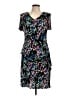 Connected Apparel 100% Polyester Print Black Cocktail Dress Size 12 - photo 1