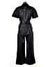 Paige 100% Polyurethane Metallic Black Jumpsuit Size 12 - photo 2