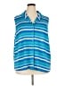 Muk Luks Stripes Blue Sleeveless Blouse Size 3X - photo 1
