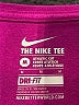Nike 100% Polyester Pink Short Sleeve T-Shirt Size M - photo 7