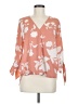 West Kei 100% Polyester Orange 3/4 Sleeve Blouse Size M - photo 1
