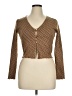 Elodie Brown Long Sleeve Blouse Size XL - photo 1