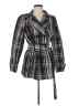 Sharon Young 100% Polyester Plaid Gray Jacket Size 8 - photo 1