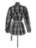 Sharon Young 100% Polyester Plaid Gray Jacket Size 8 - photo 2