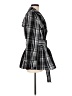 Sharon Young 100% Polyester Plaid Gray Jacket Size 8 - photo 4