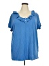 Lands' End Blue Short Sleeve Blouse Size 3X - photo 1