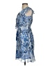 Boston Proper 100% Polyester Paisley Blue Cocktail Dress Size XS - photo 5