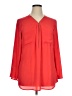 Zac & Rachel 100% Polyester Red 3/4 Sleeve Blouse Size 1X - photo 1