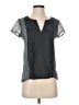 Left Coast by Dolan 100% Polyester Black Short Sleeve Blouse Size XS - photo 1