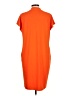 Halogen Solid Orange Casual Dress Size L - photo 2