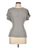 Tahari Gray Short Sleeve Top Size L - photo 1
