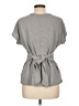 Tahari Gray Short Sleeve Top Size L - photo 2