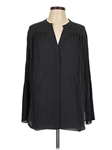Vince. Long Sleeve Silk Top (view 1)
