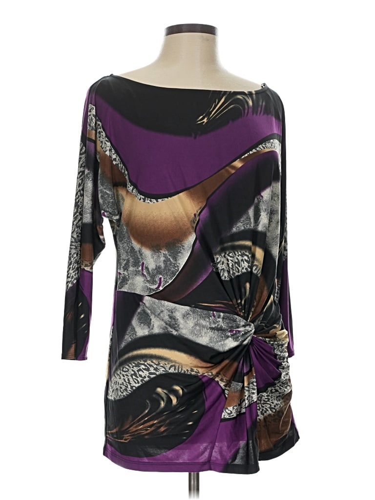 Pre-owned Caché 3/4 Sleeve Top Purple Boatneck Tops
