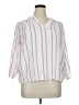 Splendid Stripes White 3/4 Sleeve Blouse Size XL - photo 1