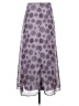Express 100% Polyester Paisley Purple Casual Skirt Size 3 - 4 - photo 2
