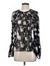 Ulla Johnson 100% Silk Black Long Sleeve Silk Top Size 4 - photo 1