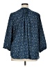 Jachs Girlfriend 100% Polyester Blue 3/4 Sleeve Blouse Size XL - photo 2