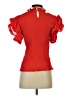 Haute Monde 100% Polyester Red Short Sleeve Blouse Size M - photo 2