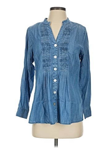 Soft Surroundings 3/4 Sleeve Button-Down Shirt (view 1)