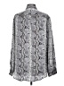 Pure Amici Animal Print Silver Long Sleeve Blouse Size L - photo 2