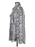 Pure Amici Animal Print Silver Long Sleeve Blouse Size L - photo 5