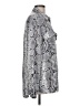 Pure Amici Animal Print Silver Long Sleeve Blouse Size L - photo 4