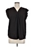 Vince Camuto 100% Polyester Black Short Sleeve Blouse Size S - photo 1