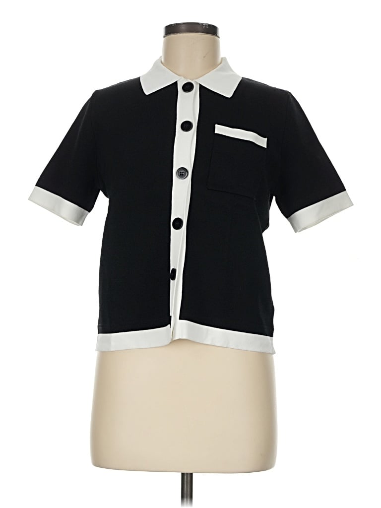 Elie Tahari Short Sleeve Blouse In Black
