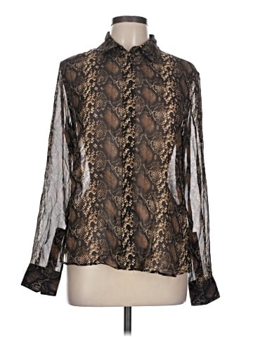 Nili Lotan Long Sleeve Silk Top (view 1)
