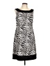 Connected Apparel Animal Print Black Cocktail Dress Size 16 - photo 1