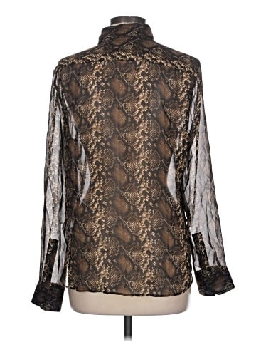 Nili Lotan Long Sleeve Silk Top (view 2)