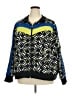 Ashley Stewart Graphic Blue Track Jacket Size 30 - 32 Plus - photo 1