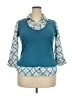 Dots Teal 3/4 Sleeve Top Size 2X - photo 1