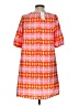Karlie 100% Polyester Print Orange Casual Dress Size S - photo 2
