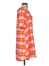 Karlie 100% Polyester Print Orange Casual Dress Size S - photo 4