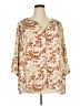 Rose + Olive 100% Polyester Floral Ivory 3/4 Sleeve Blouse Size 3X - photo 1