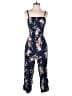 Old Navy 100% Rayon Floral Blue Jumpsuit Size S - photo 1
