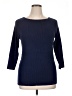 Lauren by Ralph Lauren 100% Cotton Solid Blue Pullover Sweater Size XL - photo 1