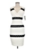 Jax Stripes Ivory Cocktail Dress Size 4 - photo 1