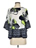 Kaari Blue 100% Polyester Green 3/4 Sleeve Blouse Size S - photo 1