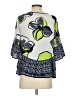 Kaari Blue 100% Polyester Green 3/4 Sleeve Blouse Size S - photo 2