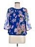 Fever 100% Polyester Blue 3/4 Sleeve Blouse Size 8 - photo 1