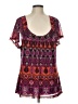 Apt. 9 100% Nylon Purple Short Sleeve Blouse Size L - photo 1