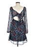 Rewind 100% Polyester Paisley Blue Cocktail Dress Size M - photo 2